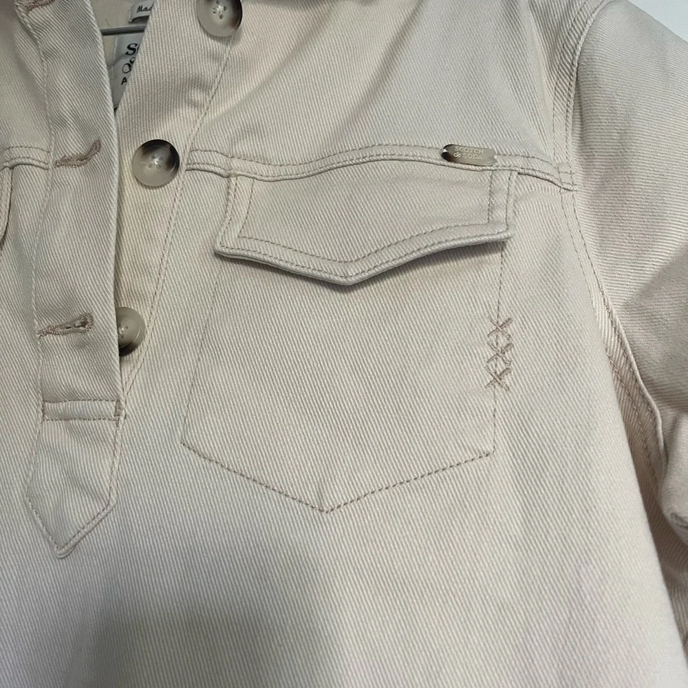 Scotch & Sode cream denim mini dress - Picture 4 of 5